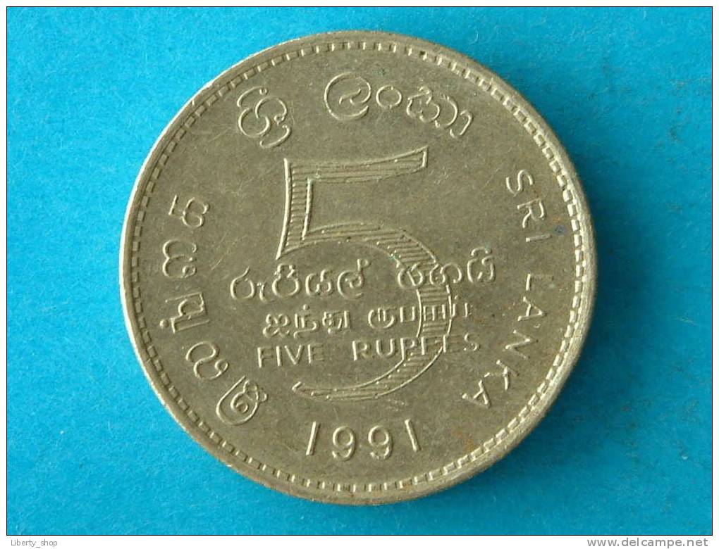 5 RUPEES 1991 XF / KM 148.2 ! - Sri Lanka (Ceylon)