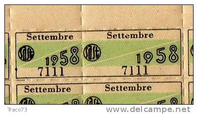 PALERMO  Settembre 1958  - Bollini Per Tessera SAST -   Foglio Completo - Europa