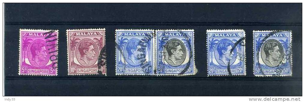 - SINGAPOUR . TIMBRES DE GEORGE VI - Singapour (...-1959)