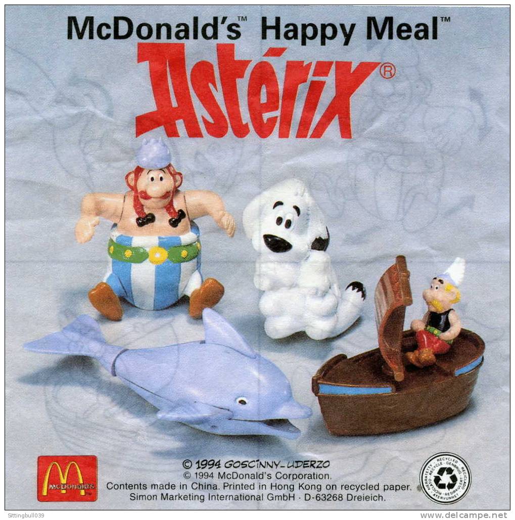 ASTERIX. JOUET A FRICTION, PUB MCDONALD´S HAPPY MEAL. OBELIX. 1994 GOSCINNY - UDERZO - Advertisement