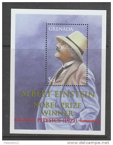 BLOC NEUF DE GRENADE - ALBERT EINSTEIN, PRIX NOBEL DE PYSIQUE 1921 N° Y&T 545 - Albert Einstein