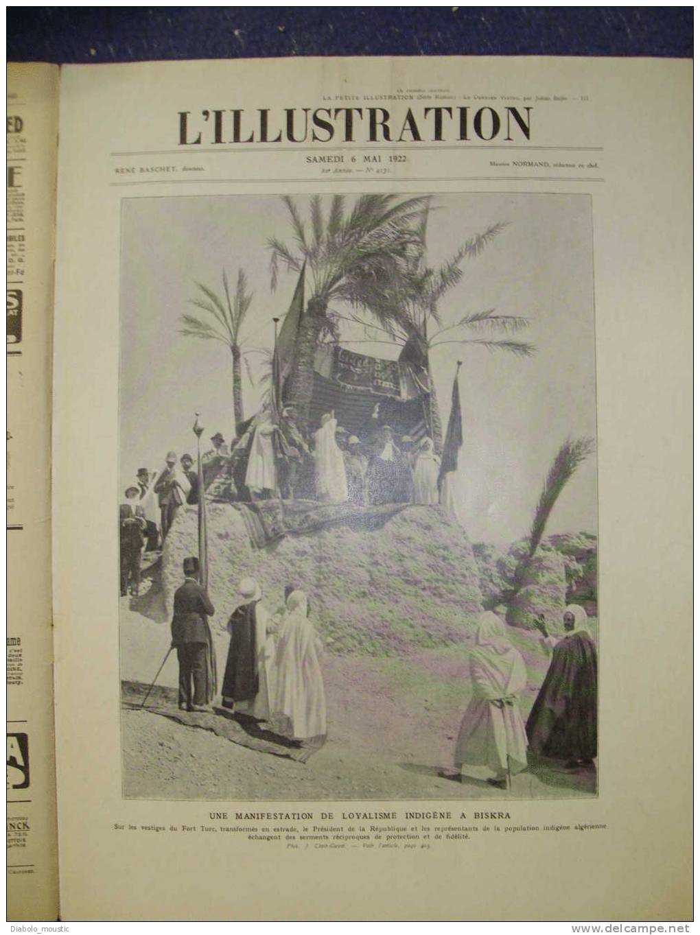 L´ILLUSTRATION   1922  Le  6 Mai  : BISKRA  ; Vue D´Avion De L´ Exposition Coloniale De MARSEILLE ; JEANNE D ´ ARC... - L'Illustration