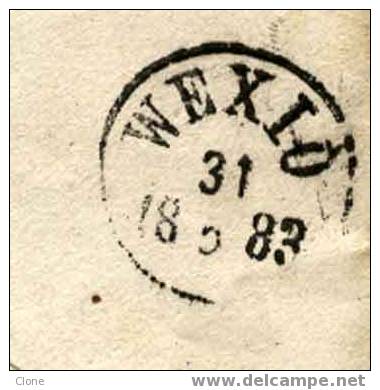 Petite Enveloppe (14.5 X 8) Avec N° 20 (YT) - 32 (FACIT) - Ringtyp - Circle Type Avec CàD De "RONNEBY" Du 30/5/1883. - Lettres & Documents