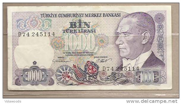 Turchia - Banconota Circolata Da 1000 Lire P-196a.1 - 1986 #19 - Turquie