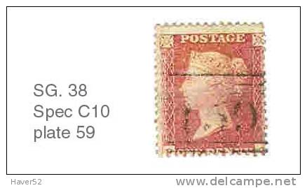 SG Spec. C10 -  Perf. 14: Pl. 59 - Used Stamps