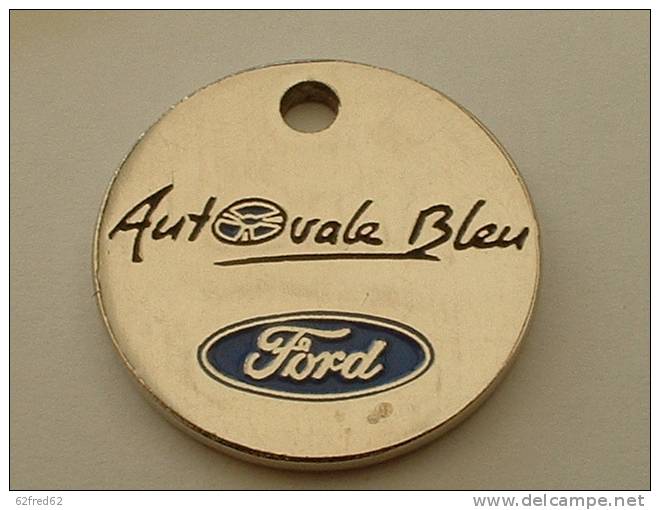 JETON DE CADDIE - AUTOMOBILE FORD GGE AUTOVALE BLEU BETHUNE - Trolley Token/Shopping Trolley Chip