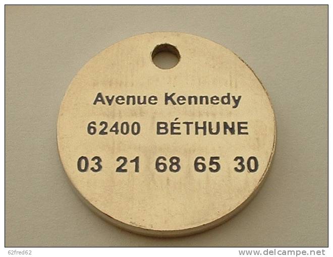 JETON DE CADDIE - AUTOMOBILE FORD GGE AUTOVALE BLEU BETHUNE - Trolley Token/Shopping Trolley Chip