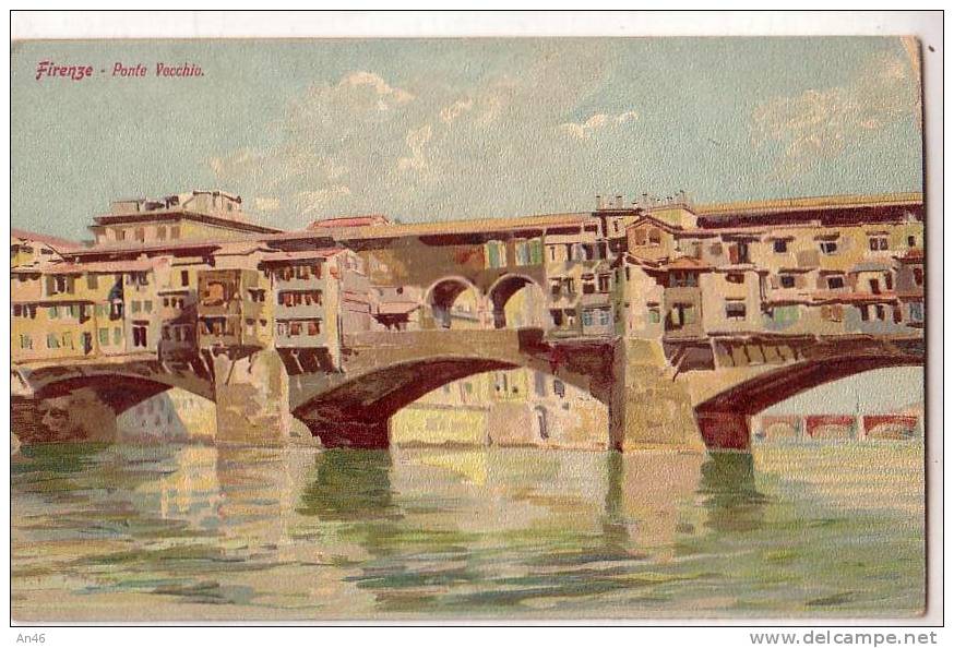 FIRENZE-TOSCANA-PONTE VECCHIO-ORIGINALE D´EPOCA-VEDI - Altri & Non Classificati