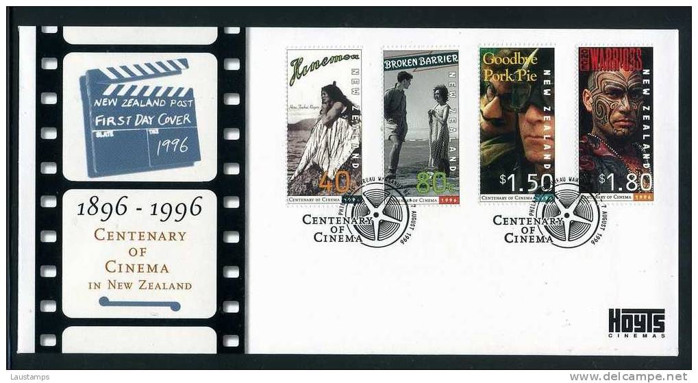 New Zealand 1996 Centenary Of Cinema FDC - Cinema