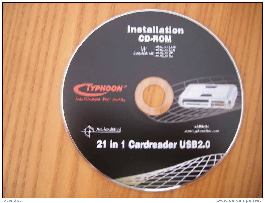 CD-ROM Installation  "21 In 1 Cardreader USB2.0" TYPHOON - CD