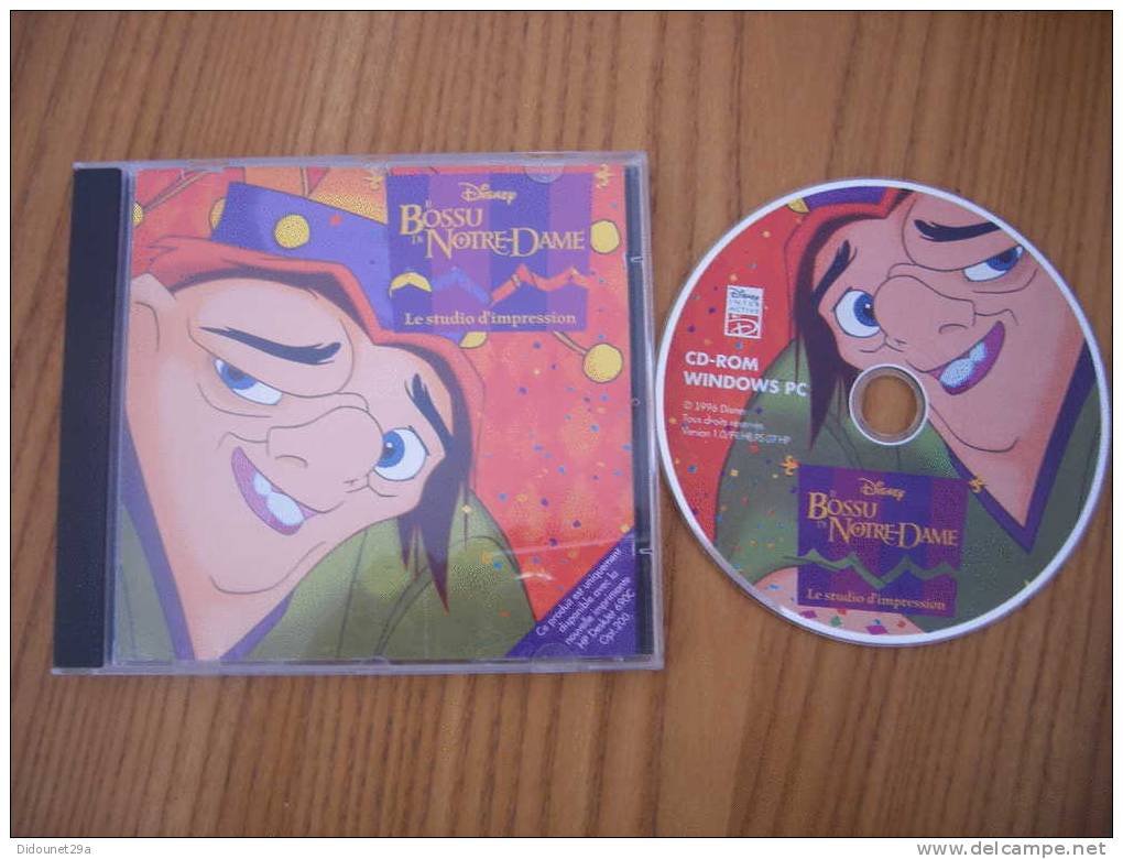 CD-ROM - Disney INTERACTIVE "LE BOSSU DE NOTRE DAME" (le Studio D'impression) - CD