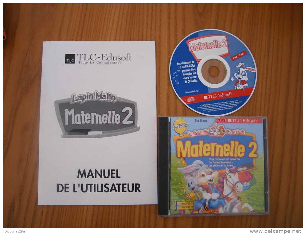 CD-ROM - Lapin Malin "Maternelle 2" (3 à 5 Ans) - CD