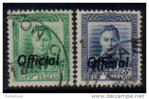 NEW ZEALAND  Scott #  O 88-9  F-VF USED - Dienstzegels