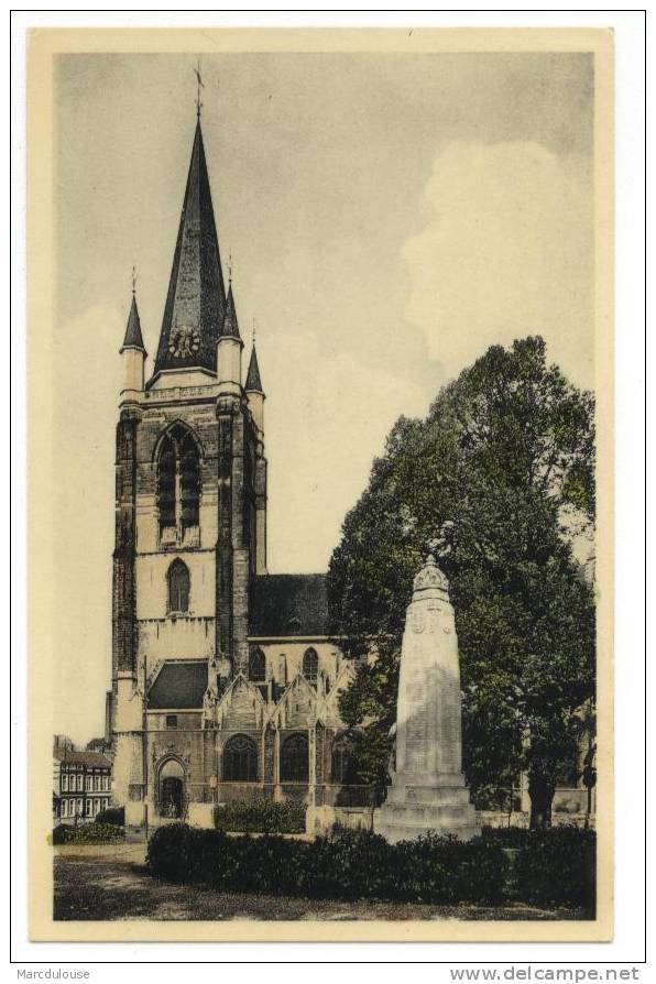 Ronse. Renaix. Heldenmonument 1914-1918 En Sint-Hermeskerk. Monument Aux Héros 1914-1918 Et église Saint-Hermès. - Ronse