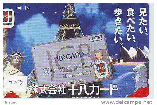 Phonecard Telecarte Japan Statue Of Liberty (553)  * Statue De La Liberte New York USA * JCB CREDIT CARD - Landscapes