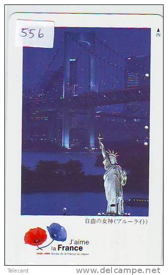 Phonecard Telecarte Japan Statue Of Liberty (556)  * Statue De La Liberte New York USA * - Landschappen