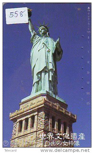 Phonecard Telecarte Japan Statue Of Liberty (558)  * Statue De La Liberte New York USA * - Landschappen