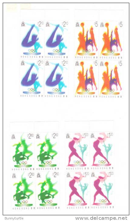 Hong Kong 1996 Summer Olympics Atlanta Blk Of 4 MNH - Unused Stamps