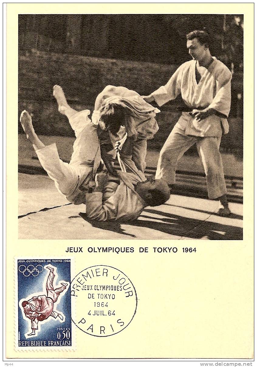 -P115r-------1er Jour Timbre Jeux Olympiques Tokyo 1964 - Judo