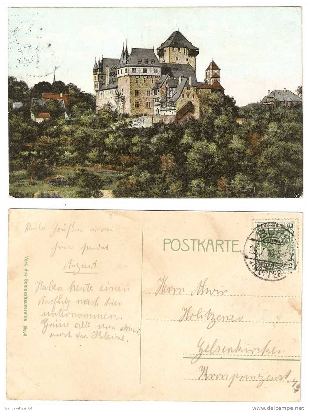 AK Bergisch Land. Schloß Burg 29.7.10 5-6 BURG (WUPPER) Nach Gelsenkirchen - Solingen