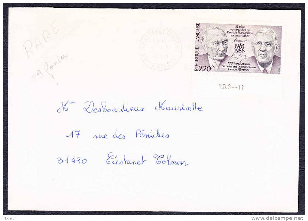 Lettre (a) Du 29 Février 1988 - Used Stamps