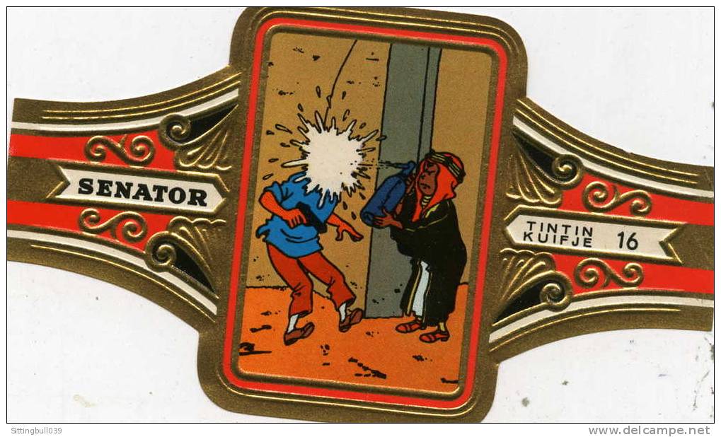 TINTIN. TRES BELLE BAGUE DE CIGARE. SENATOR. FAIT PARTIE D´UNE SERIE DE 24. N° 16. SD (fin 60). DARGAUD.PARIJS - Autres & Non Classés