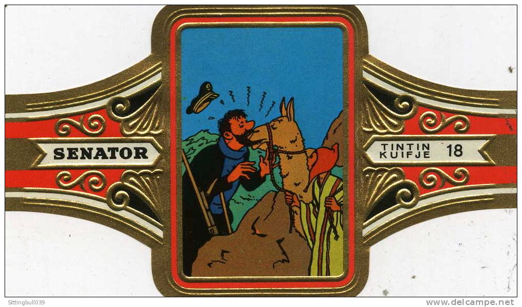 TINTIN. TRES BELLE BAGUE DE CIGARE. SENATOR. FAIT PARTIE D´UNE SERIE DE 24. N° 18. SD (fin 60). DARGAUD.PARIJS - Autres & Non Classés