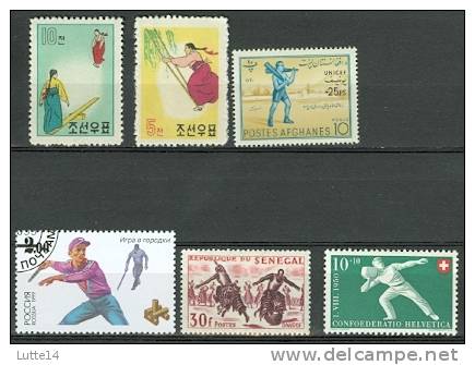 Lot De 6 Timbres N°01- JEUX : Jeux Traditionnels Et / Ou  Régionaux - Unclassified