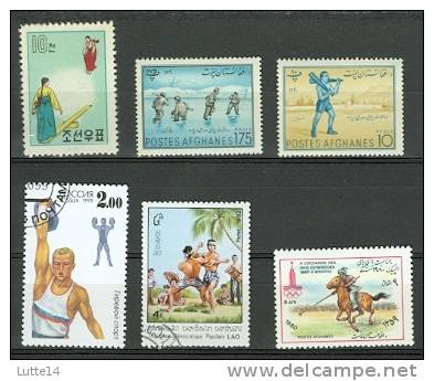 Lot De 6 Timbres N°03 - JEUX : Jeux Traditionnels Et / Ou  Régionaux - Zonder Classificatie