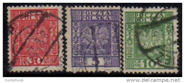 POLAND   Scott #  268-74  F-VF USED - Usati