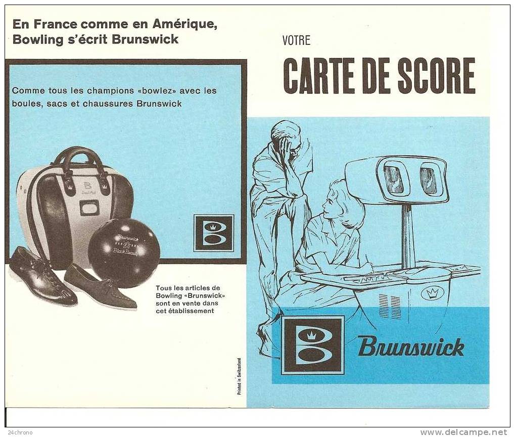 Bowling: Bowling S´ Ecrit Brunswick, Carte De Score Vierge (09-1262c) - Bowling