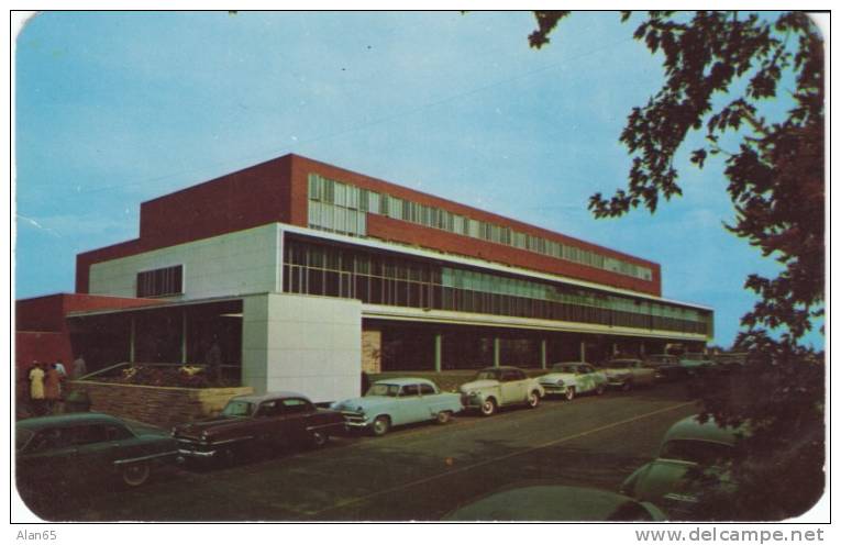 Pullman WA, WSU Wilson Compton Union Building Washington State College Campus On 1950s Vintage Postcard, Autos - Autres & Non Classés