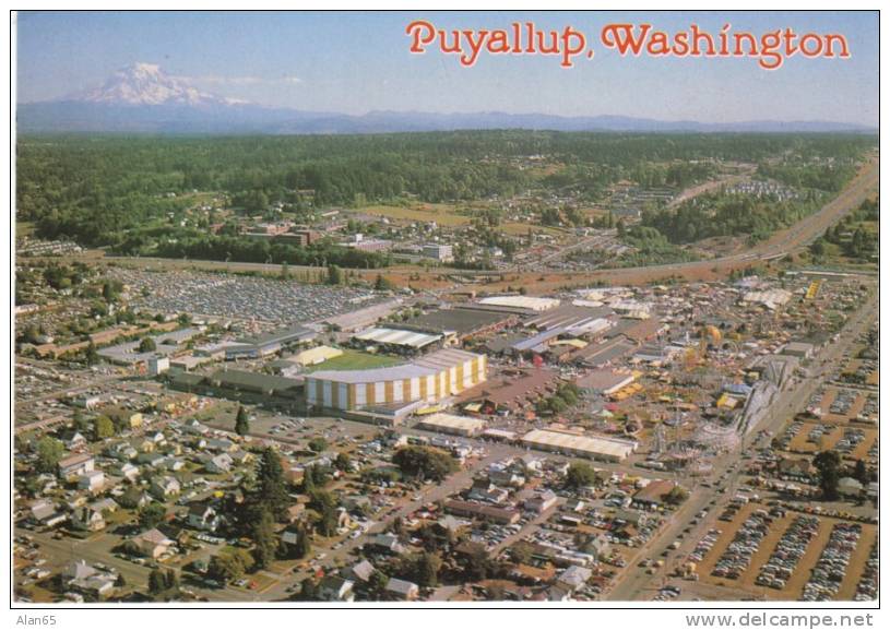 Puyallup WA Western Washington Fairgrounds, MTV Message On Back, 1990s Vintage Postcard - Other & Unclassified