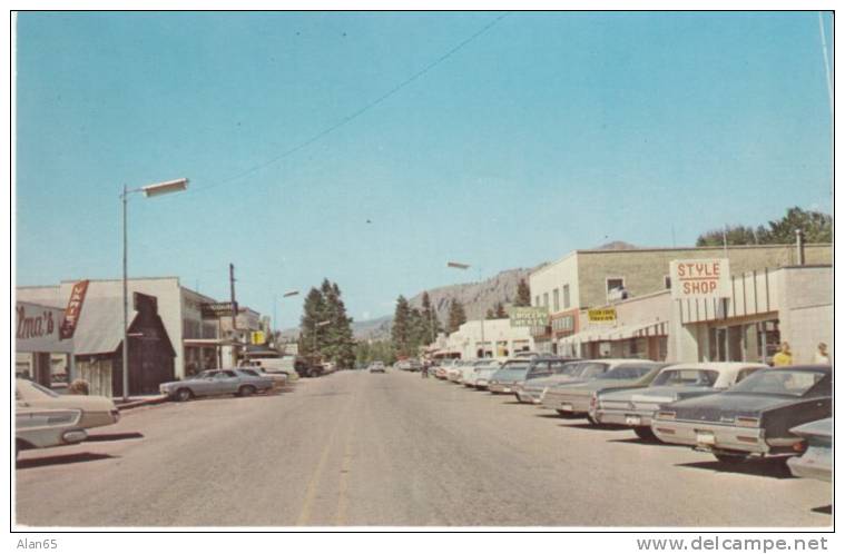 Twisp WA  Street Scene, 1960s Vintage Postcard, Auto, North Cascade Mountain Range - Andere & Zonder Classificatie
