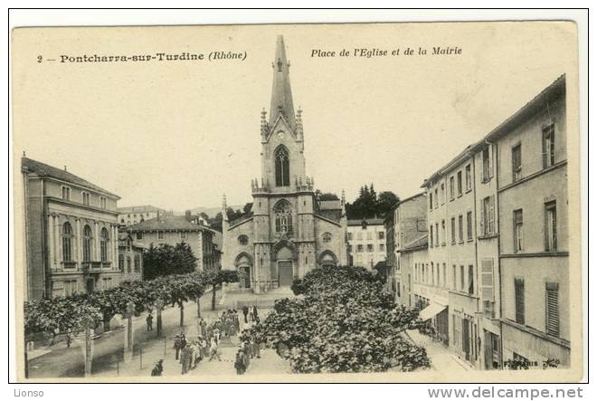 Place De L´eglise-pontcharra Sur Turdine-69-rhone - Pontcharra-sur-Turdine