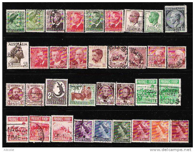 AUSTRALIA 1948-1951 VAL $9.00 - Used Stamps