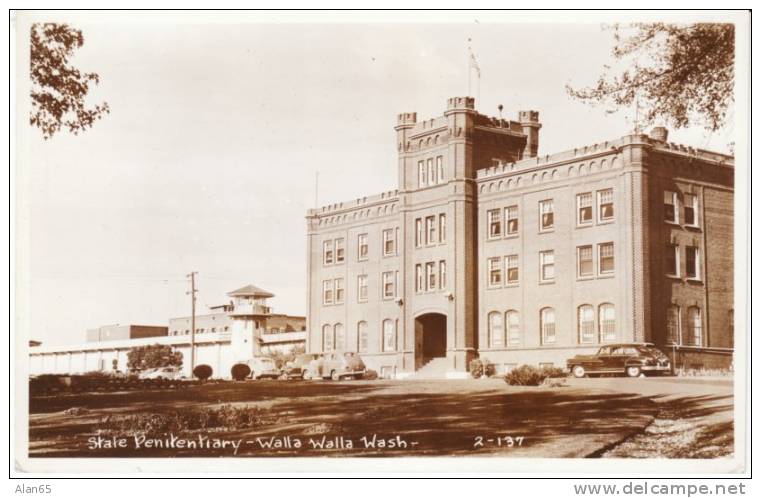 Walla Walla WA, State Penitentiary Prison On C1940s Vintage Real Photo Postcard - Other & Unclassified