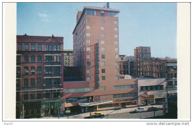 Ridpath Hotel, Spokane WA Lodging On 1950s Vintage Postcard, Autos - Spokane