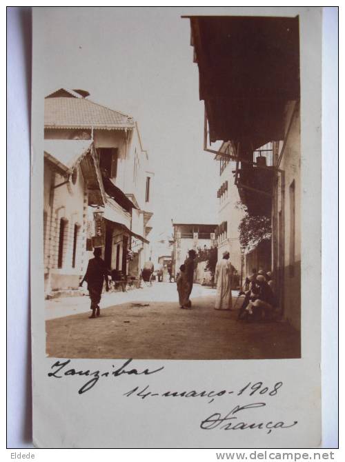 Zanzibar Real Photo 1908 Postally Used Loanda Angola - Tanzanie