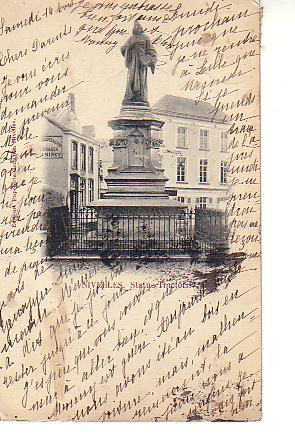 Cpa 1901 Nivelles :  Statue Tinctoris - Monuments