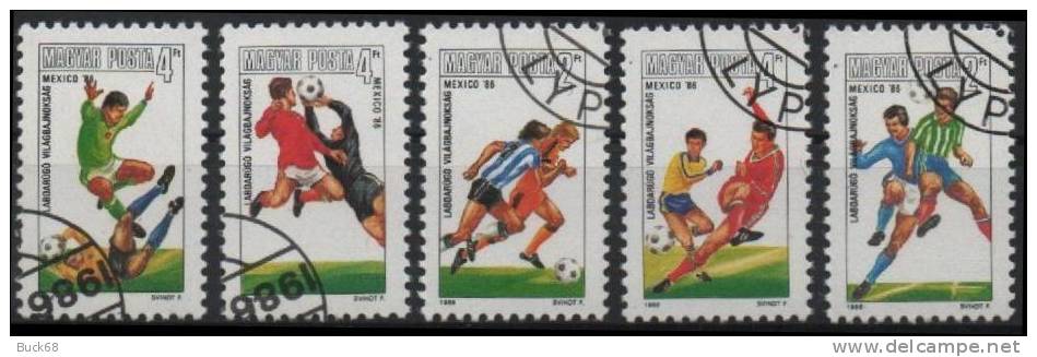 HONGRIE 3031 à 3035 (o) Coupe Du Monde Mexico 1986 : FOOTBALL FUSSBALL SOCCER CALCIO - 1986 – Messico