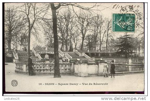 CPA 21- DIJON- Square Darcy- Vue Du Réservoir-Personnages-JUID 05 - Dijon