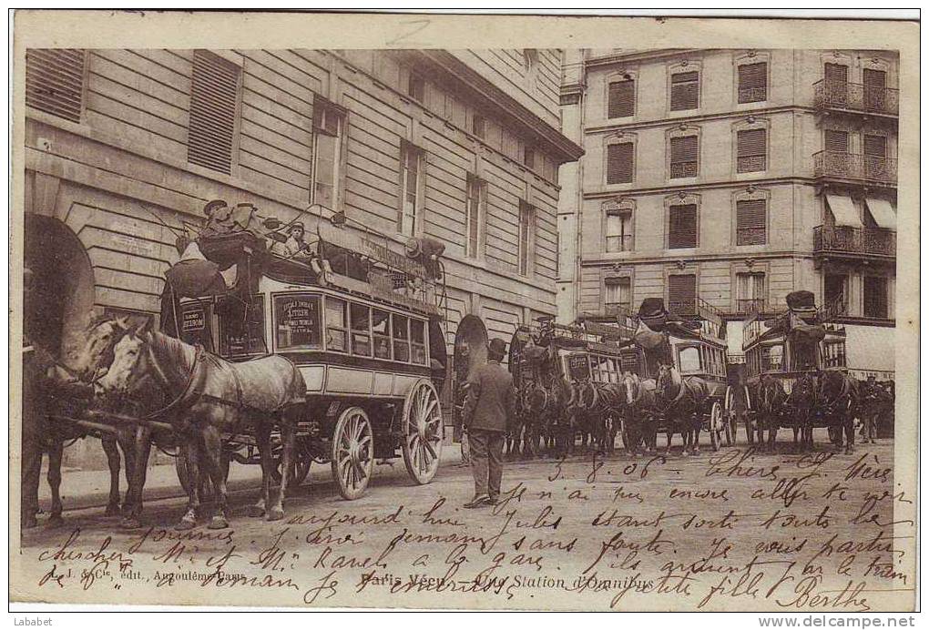 Paris Vecu    Station D'omnibus - Openbaar Vervoer