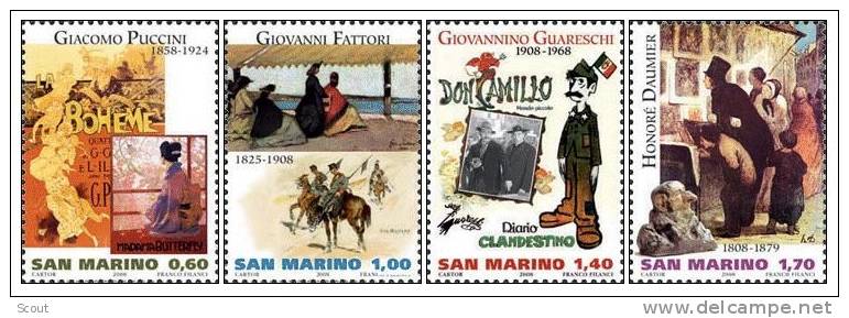 SAN MARINO - SAINT MARIN - 2008 - ARTISTI - 4 Valori ** - Unused Stamps