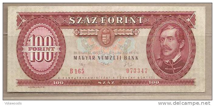 Ungheria - Banconota Circolata QFDS Da 100 Fiorini - 1992 - Hungary