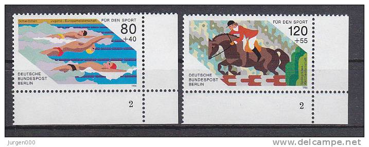 Duitsland-Berlijn, Nr 751/752 **, Met Plaatnummer (XX03499) - Natación