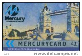 # UK_OTHERS MERCURY-MS8 London,Tower Bridge 2 Gpt 05.89 Tres Bon Etat - Mercury Communications & Paytelco