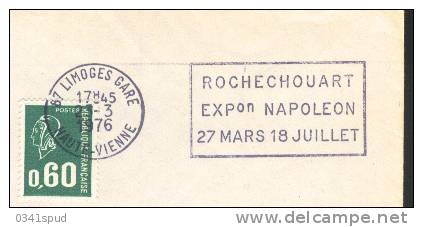 1976  France  87  Rochechouart  Napoléon  Sur Lettre - Napoleón