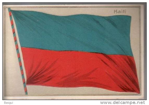 CPA Dessin Colorisée Du Drapeau D' Haiti - Haïti