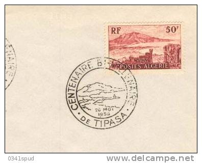 1955 Algerie  FDC  Unesco  Algerie Tipasa  Archéologie  Archeologia Archeology Sur Lettre Entière - UNESCO